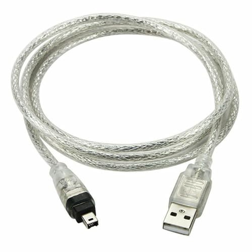 Hsupez Câble USB vers IEEE 1394 4 broches FireWire i.Link - 1,5 m - Double blindage - Pour caméscope DV avec prise en charge 1394 (pas de convertisseur, uniquement pour appareils compatibles)