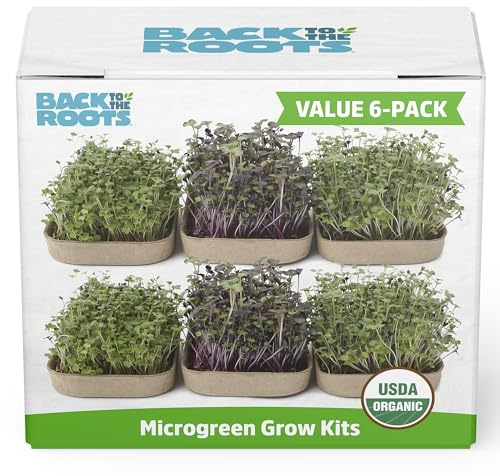 Back to the Roots DIY Microgreen Grow Kit, 6-Grow Variety Pack