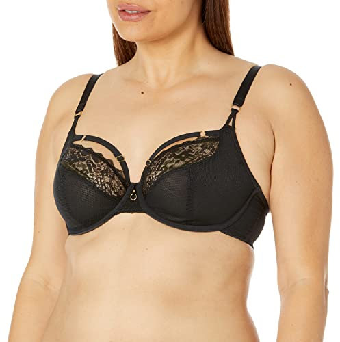 Freya Temptress Underwire Plunge Bra Reggiseno con Scollatura a V, Nero, 1F Donna