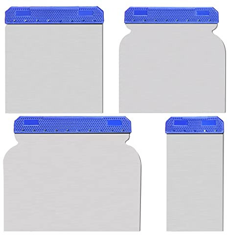 Nutmanel Lot de 4 couteaux de peinture continentaux à lame sans tige 50 mm + 80 mm + 100 mm + 120 mm