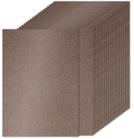 PATIKIL 40 Hojas de Cartulina Brillante Marrón A4 250gsm Rectángulo Papel Brillante Premium para Manualidades de Scrapbook Tarjetas DIY Proyectos de Arte Boda Fiesta