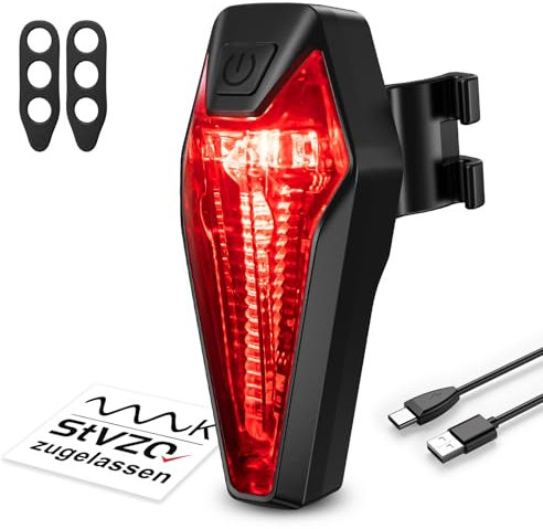 Fututech IPX6 LED uppladdningsbart bakljus för MTB cykel automatisk detektering bromsljus för landsvägscykel vattentät bakljus för barncykel, varningsljus
