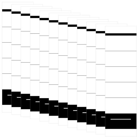 YIWONFU 100 Stück 54 * 190 mm Ordner Rückenschilder Selbstklebend Breit Ordnerrücken Aufkleber für 8 cm Schmale Ordner, Ordner Etiketten Weiß für Schulen, Büros, Archive, Labore