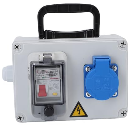 Cuifati Power Socket Box, Mystical/Fantasy Retardant Outdoor Distribution Box for Construction Site Workshop Factory