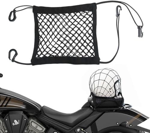 Filet Moto Bagage, 2 Pièces Filet Elastique, Filet Voiture Rangement, Filet de vélo,Sangle Bagage Moto pour Vélo Moto Fixer Casque Bagage