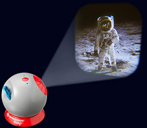 Bresser 8847300 Junior Science Projektor Maxi für Kinder mit 24 astronomischen Bildern zum projizieren auf eine Wand