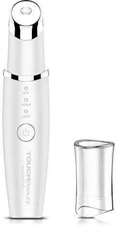 Massaggiatore Occhi,TOUCHbeauty Massaggiatore Oculare Riscaldato 40 °C Vibrazione,Luce Rosso,Anti rughe Occhi Trattamento Apparecchio per Occhiaie e Borse AG-1980K(Bianco)