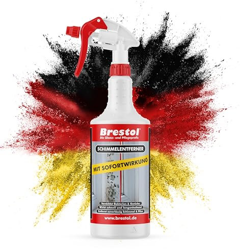 BRESTOL® Schimmelentferner Spray, Anti Schimmel Spray mit Sofortwirkung, Schimmelentferner Wand, Schimmelentferner für Silikonfugen & Fliesen, Langzeitschutz gegen Schimmel & Stockflecken 750 ml