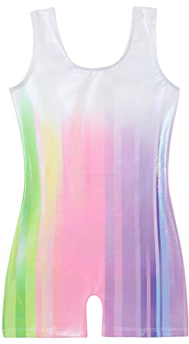 Bezioner Body Ginnastica Artistica Bambina Unitards Body Danza Classica Leotards da Balletto per 3-14 Anni Verde 110