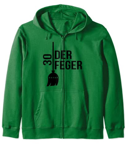 Zum 30. Geburtstag mit Besen - Fegen Kapuzenjacke