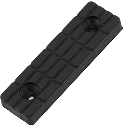 Aerzetix - C65813 - Set di 50 pattini/piedini per mobili 56x16x7mm in plastica per avvitare rettangolari - colore nero - tavolo armadio cassettiera letto cuneo protezione pavimento altezza
