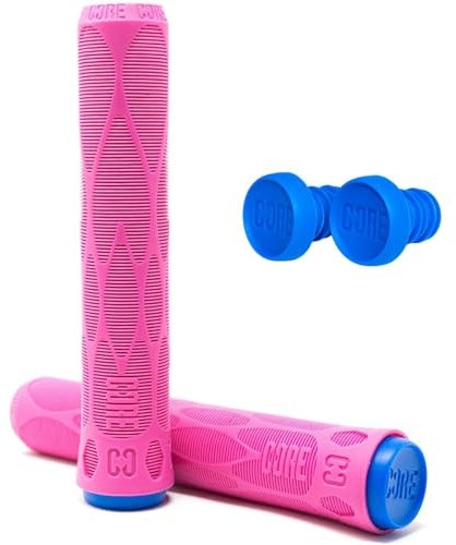 Core Pro Trottinette freestyle I BMX I Vélo I Poignées de guidon I Trottinette pour enfants I Poignées souples 170 mm (Pro rose)