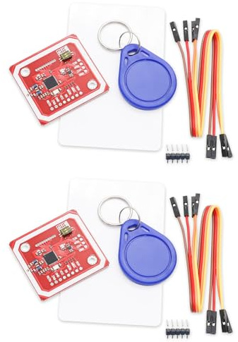PN532 NFC Reader Modulo Binghe 2 PN532 Rfid, PN532 NFC Rfid con collegamento i2c PN532 NFC Modulo Completo di scheda e portachiavi tag compatibile con Raspberry PI 3B con Arduino