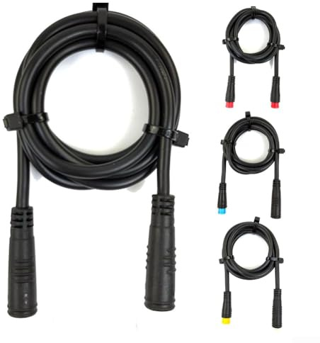 Ebike förlängningskabel 2/3/4/5 stift elcykel displaykontakt vattentät hona till hane för elektrisk cykelljus/gasreglage/broms / display elcykel delar (5 stift hona-hane)