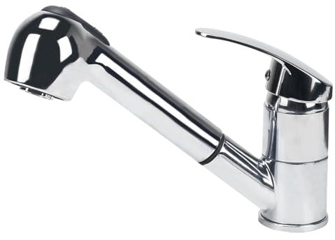 Minnhua Mitigeur Cuisine avec Douchette Extractible Robinet de Cuisine Pivotant 360°Robinet Cuisine Robinet Evier de Cuisine Mitigeur Evier en Laiton Robinetterie de Cuisine Froide et Chaude Chromé