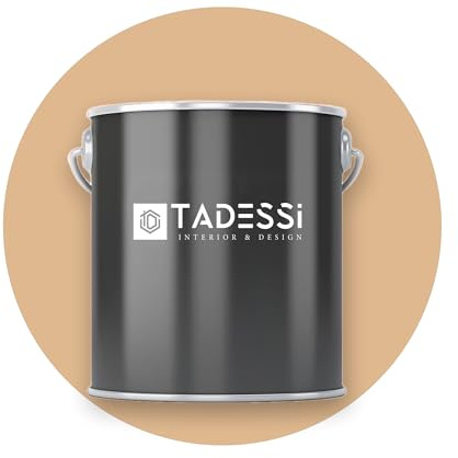 Tadessi Peinture d'intérieur beige - Marron camel - Peinture murale mate lavable - Sans odeur et sans solvant - Bidon de 2,5 l