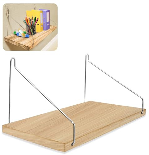 AABDTYYD Mensole da Muro in Legno con Ganci per Cubicoli - Organizzazione dei Cubicoli con Pareti in Tessuto, Mensole con Ganci per Scrivania e Decorazioni da Parete per (30 cm)