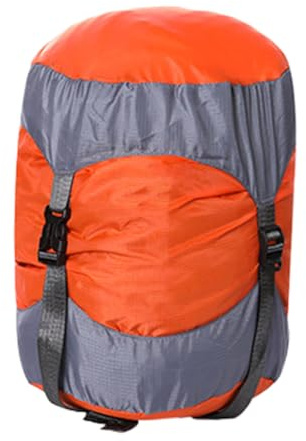 Generisch Saco de tela para sacos de dormir, saco de compresión para sacos de dormir, almacenamiento de ropa y techo para camping, viajes, senderismo, barcos, Orange XL, Siehe Beschreibung, Ver
