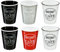 SG Secret de Gourmet 6 TASSE A CAFE BISTROT 7 X 5 CM 11 CL ROUGE NOIR GRIS BLANC CUISINE VAISSELLE