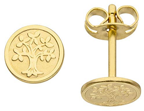 Jobo Damen-Ohrstecker Lebensbaum aus 8 Karat 333 Gold