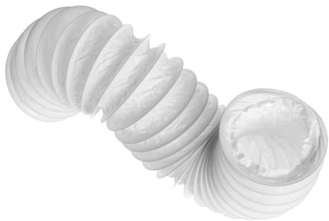 Ø 100mm Conduit d'air Flexible pour Hotte de Cuisine, Climatiseur, Hotte Aspirante, Sèche-linge - 1m Tuyau d'évacuation - Conduit de Ventilation - PVC