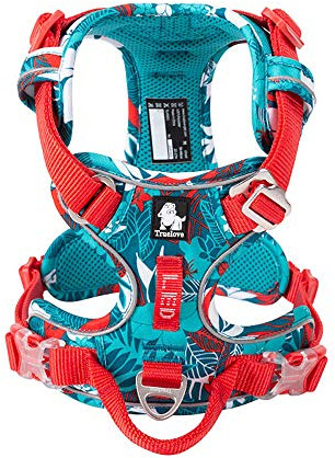WINHYEPET True Love No-Pull hundsele, justerbar utomhusväst reflekterande nylon mjuk husdjurssele hund lämplig små medelstora raser TLH5653 (amouflageblå, L)