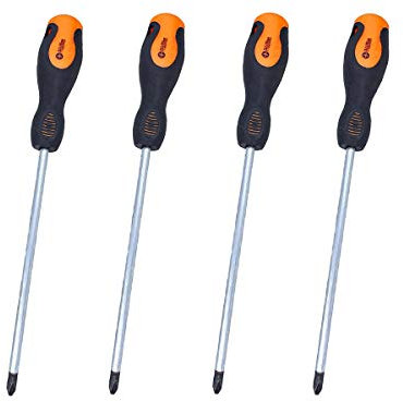 LEDLUX 4 Pezzi Cacciaviti a Croce, Cacciavite Stella, Con Punta Magnetica, Misura PH3 8X200mm