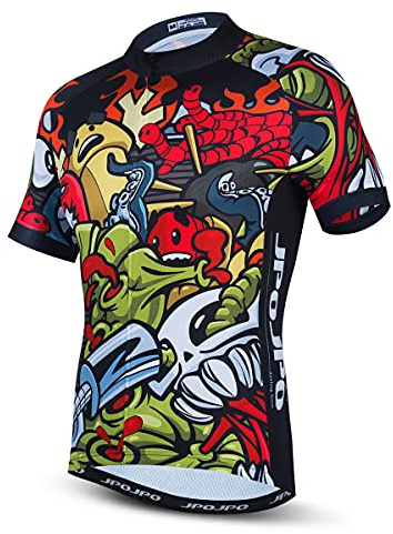 Fahrradtrikot für Herren, kurzärmelig, L