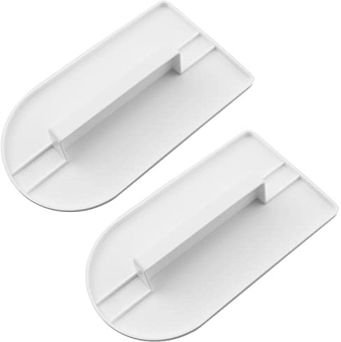 FMHXG 2 herramientas de alisado de pasteles, herramienta de alisado de fondant, herramientas de plástico para pulir pasteles, 3.1 x 5.7 pulgadas, glaseado blanco, fondant, decoración de pasteles,