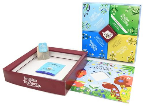 English Tea Shop® | Cofanetto Regalo Tè BIO & Aromi | 32 Filtri Tè Momenti Speciali Sapori Mix | Tè Assortiti 4 Sapori (62 Gr) | Miscele BIO