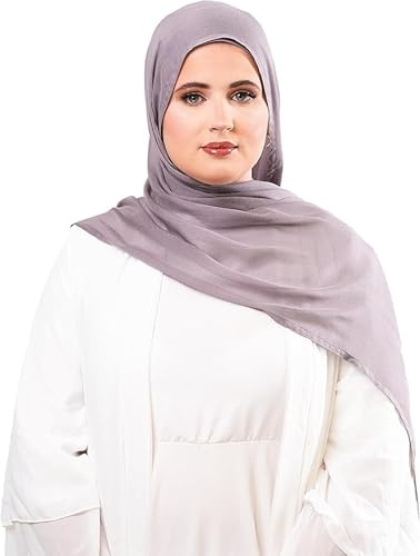 KHELANI Premium Modal HIjab Set – Lightweight & Soft | Luxury Hijab Wrap with Matching Tube Cap | Non-Slip Design Shawl, Hijab Head Scarf for Women with Undercap (170cm x 80cm) (Mauve Mist)