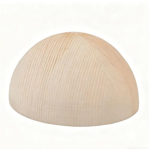 VOLWCO Non Finita Naturale Palle di Legno semicircolare di Pino, Mezze Sfere di Legno, Sfera in Legno Massiccio per Artigianato, per Decorazioni e Giocattoli Fai da Te(Size:10cm（2pcs）)