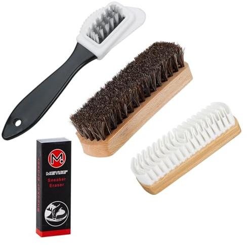 Set di 4 spazzole in pellea scamosciata per scarpe, pulizia scarpe scamosciate, gomma per camoscio per la cura della pelle nabuk, pelle grezza