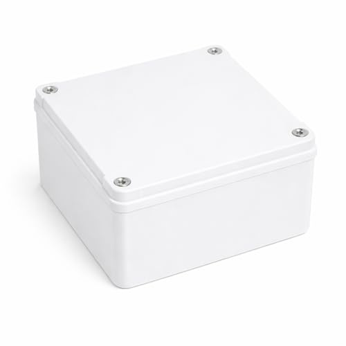 WEBMATEL Caja Estanca Exterior 100x100x60mm IP65 ABS IK08 Sin Conos Gris Claro