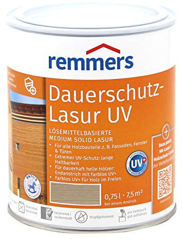Remmers Dauerschutz-Lasur UV (750 ml, silbergrau)