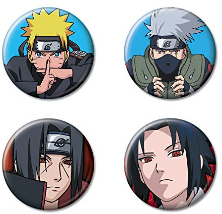 Ata-Boy Naruto 4 Button Set Buttons - 1.25Officially Licensed Collectible Buttons…
