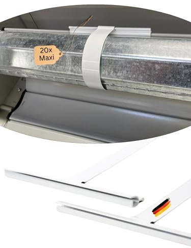 Rollwin 20x Rolladen Aufhängefeder MAXI - 19 cm Rolladenhalterungen Maxi Rolladenaufhängung Stahlfeder Befestigungsfeder Stahlbandaufhänger Rolladen Federn Aufhängung Maxi Aufhänger für Rolladen