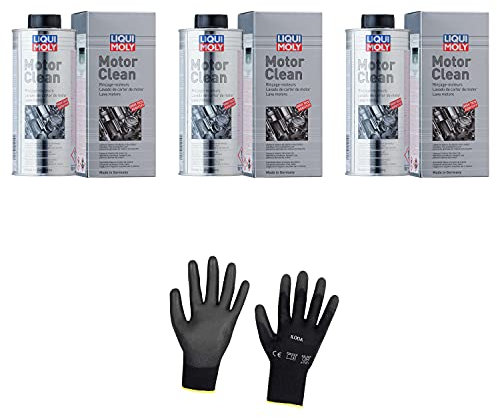 Iloda 3xOriginal Liqui Moly 500ml Motor Clean Motorspülung 1019 Schutzhandschuhe