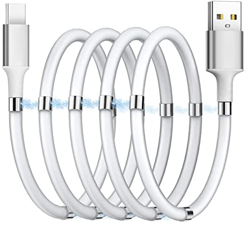 Magnetic Charging Cable,(3FT) Super Organized Charging Magnetic Absorption Nano Data Cable for Galaxy S21/S20 Ultra S10 S10E S9 Note 20 10 9 8 Pixel, LG V30 G6, Nintendo Switch, OnePlus 5 etc (3 ft)