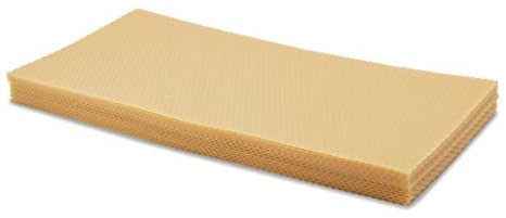 Imkado Mittelwände (1kg) Zander (395x195mm) aus 100% reinem Bienenwachs
