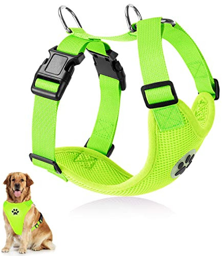 SlowTon Hundegeschirr für Hunde, No Pull Sicherheitsgeschirr Kleine Mittlere Hunde Brustgeschirr Dog Harness Weich Gepolstert Atmungsaktiv