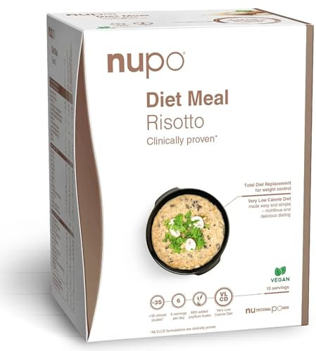 NUPO® Diet Meal Replacement extreme [Risotto - 10 Portionen] - Kalorienarme Ernährung, glutenfrei & GMO frei - Vollwertige Mahlzeitersatz abnehmen - Food replacement - Nahrungsersatz abnehmen