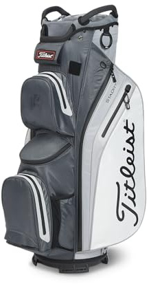 Titleist Cart 14 StaDry Bolsa de Golf, carbón/Gris/Blanco