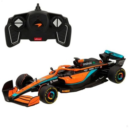 ColorBaby Rastar Coche teledirigido McLaren MCL36, Licencia Oficial, Fórmula 1, Escala 1:18, Coches teledirigidos, Vehículo radiocontrol, Control Remoto, 2.4 GH.z, Norris + Ricciardo (41278)