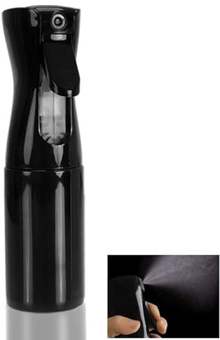 Vaporisateur, Peut Pulvériser Brume en Continu, 200ml, Flacon Vaporisateur Continu, Flacon Vaporisateur pour la Coiffure, Utilisé Pour la Coiffure, le Nettoyage, Fleurs, Noir