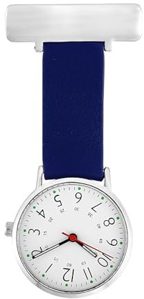 HENGBIRD Uhren Krankenschwesteruhr mit Clip, Schwesteruhr mit Clip Brosche Taschenuhr FOB Uhr Pflegeruhr Anlog Quarzuhr für Arzt Doktor Krankenschwester Medical