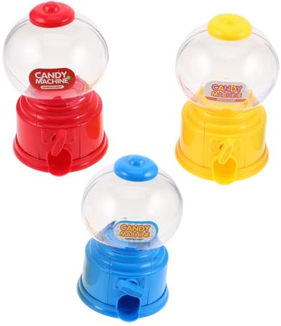 HEALLILY Mini dispenser per caramelle, distributore automatico di dolci da scrivania, simpatica scatola in plastica divertente, contenitore per snack e cioccolatini, bomboniera, giocattolo, compleanno