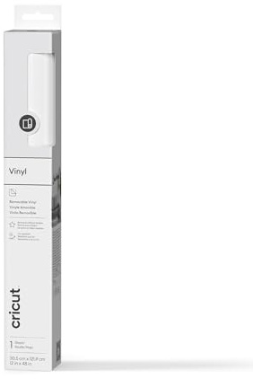 Cricut Permanent Adhesive Vinyl Sheet | 30.5 cm × 1.2 m | Matte White | Self-Adhesive Vinyl for All Cutting Machines