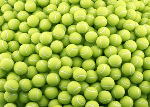 BELECO 1.5x1m Fabric Tennis Ball Backdrop Green Tennis Balls Sports Background Tennis Ball Stadium Game Background Birthday Party Decorations Photo Studio Props