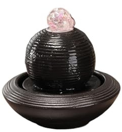 Vattenfunktion Fontän i kinesisk stil med en feng shui-boll for din entré, vardagsrum eller kontorsskrivbord Inomhus fontäner